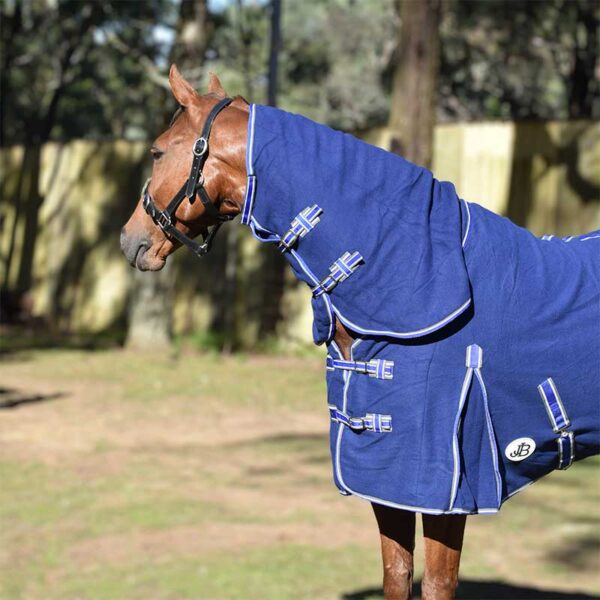 horse fleece winter combo blue front buckle side jojubi saddlery 800